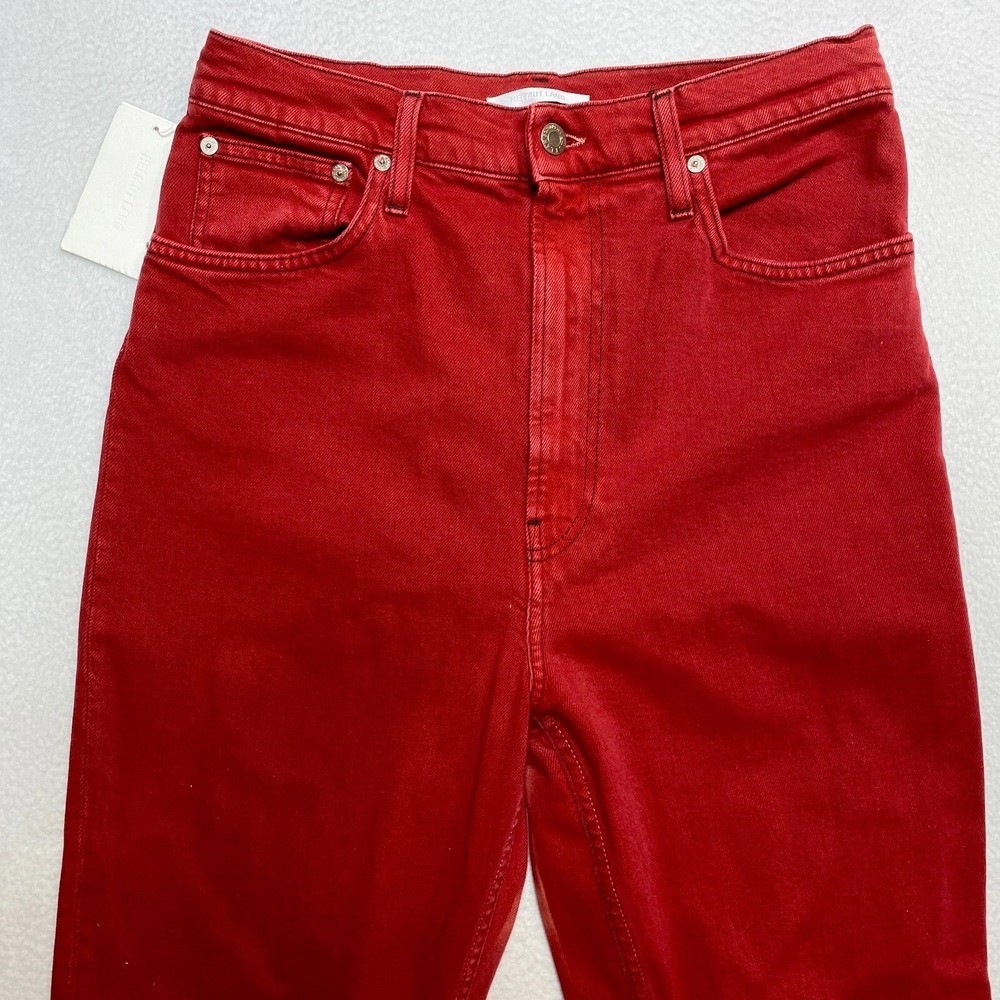 Helmut Lang Jeans Unisex Mens 32 Womens 31 Red Oxi Stone Denim Comfort